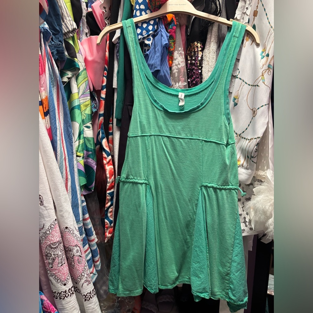 Green Sleeveless Mini Dress